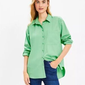 NWT Cotton Blend Oversized Shirt